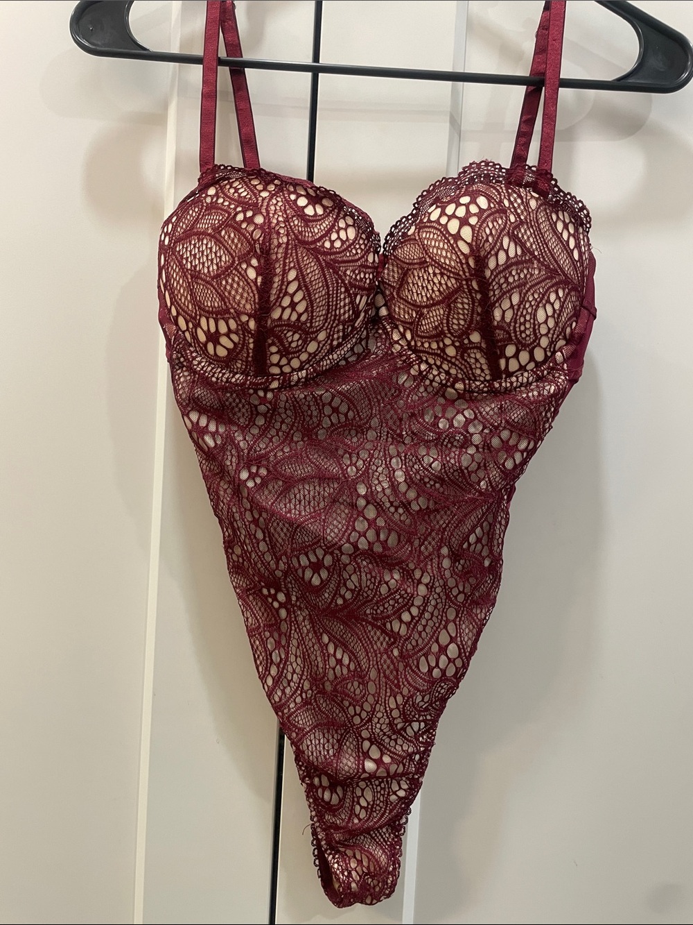 Windsor Burgundy Lace Bodysuit Chemise